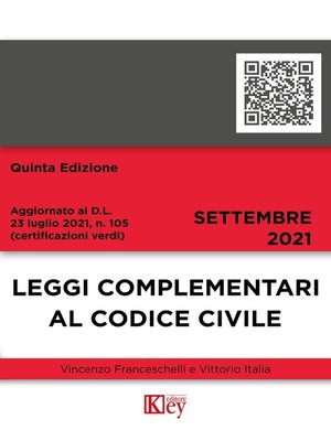 cover image of Leggi complementari al codice civile